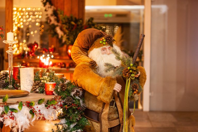 Christmas holidays in Pelion santa claus decoration